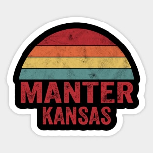 Vintage Manter Kansas Sticker